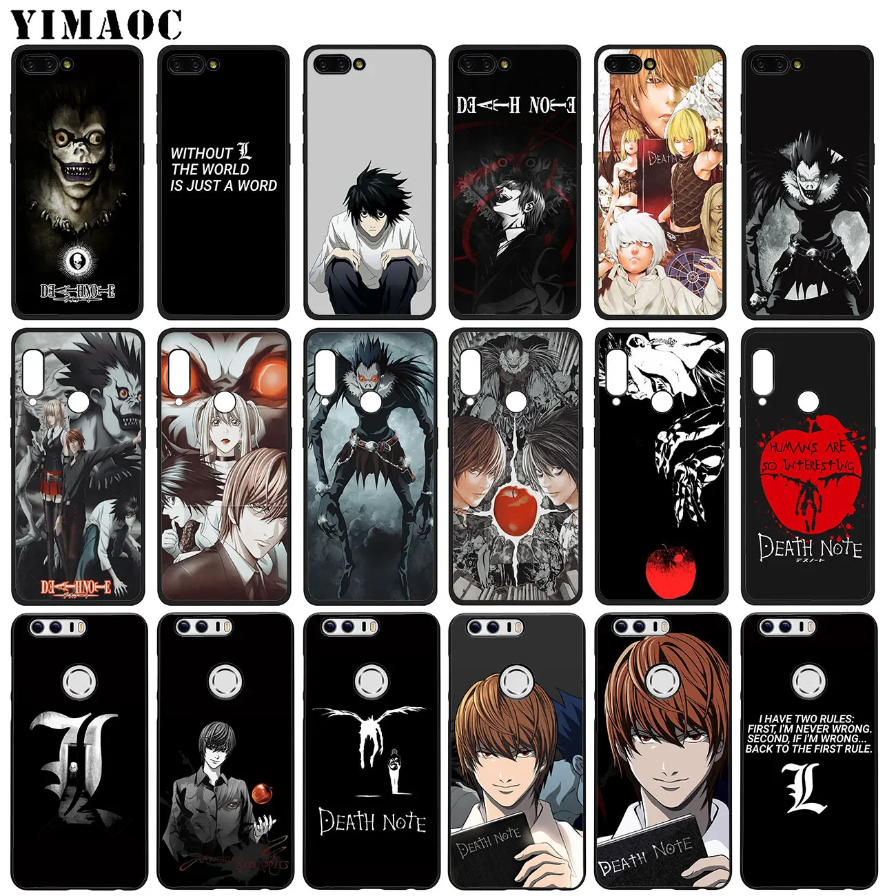 

YIMAOC Death Note Ryuk kira Soft Silicone Phone Case for Huawei Honor 20 Pro 8C 8X 8 9 9X 10 Lite 7X 7A Pro Cover