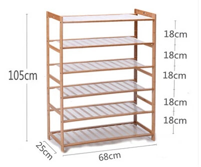 Полка для обуви, простая бамбуковая стойка для хранения обуви, многослойная простая домашняя сборная полка для обуви - Цвет: 22