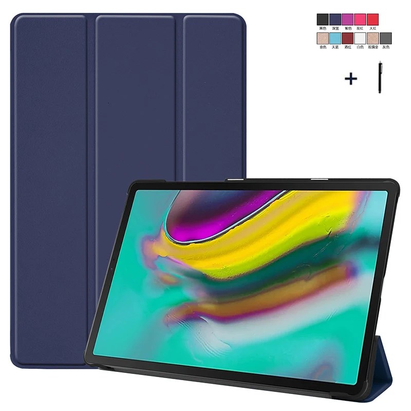 Магнитный чехол книжка из искусственной кожи для Samsung Galaxy Tab S5e 10 5 SM T720 с рисунком