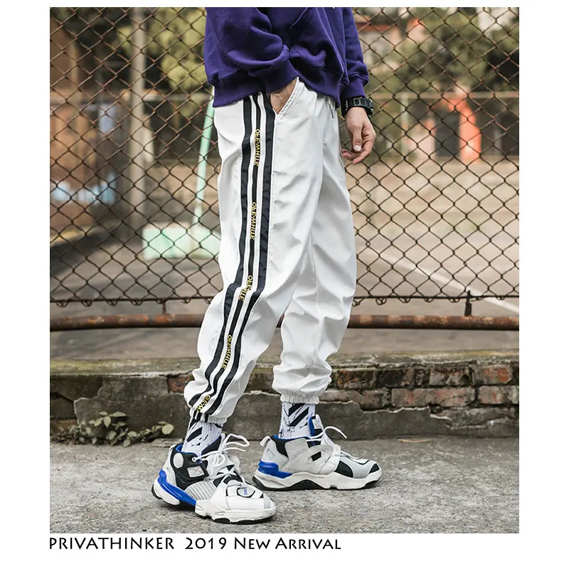 Privathinker الشارع الشهير ركض السراويل الرجال السراويل الترنك 2019 رجالي الهيب هوب Sweatpants الذكور الجمالية أسود الكورية أزياء السراويل