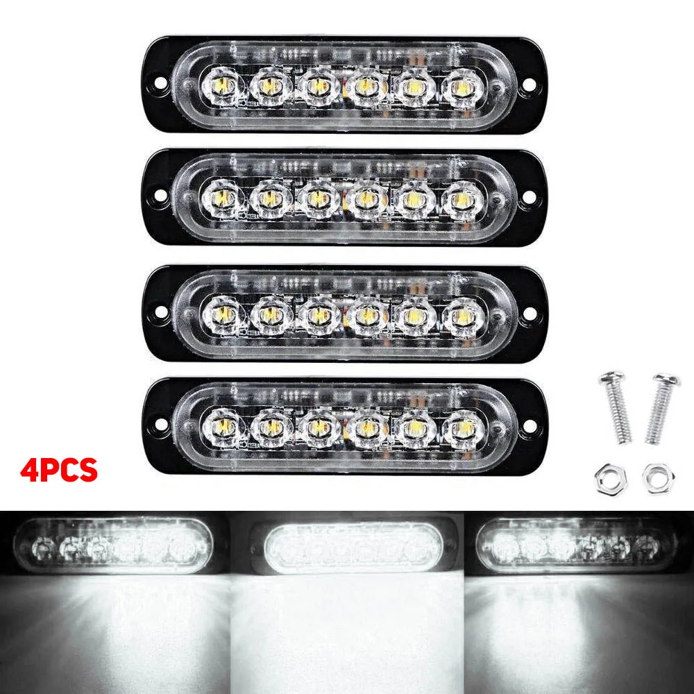 6LED 18 Вт режимов автомобильный Грузовик стробоскопическая вспышка аварийный