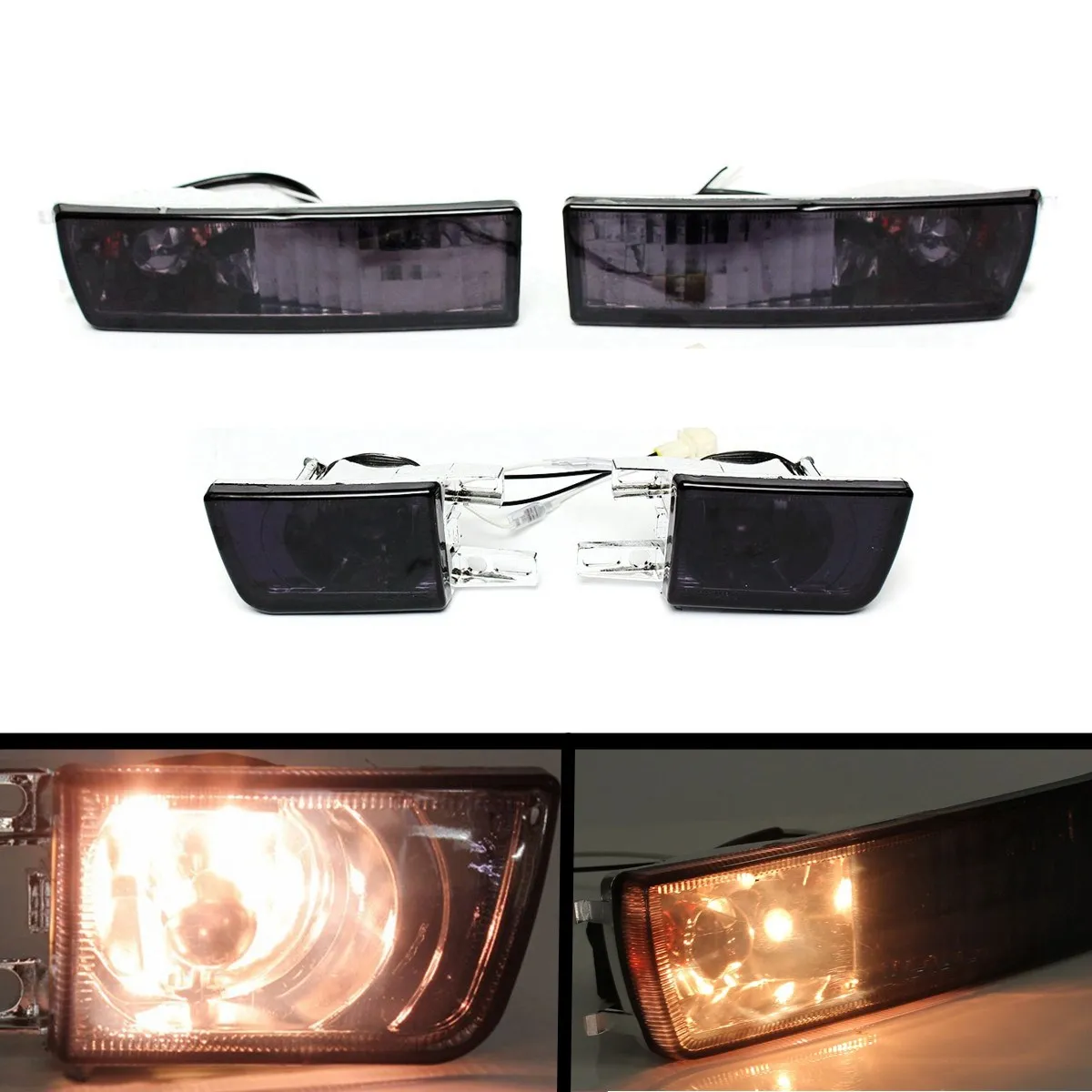 Цена Передний бампер дымчатые линзы туман светильник сигнала поворота светильник лампы для VW Golf Jetta Mk3 1993 1998 12V 21 Вт