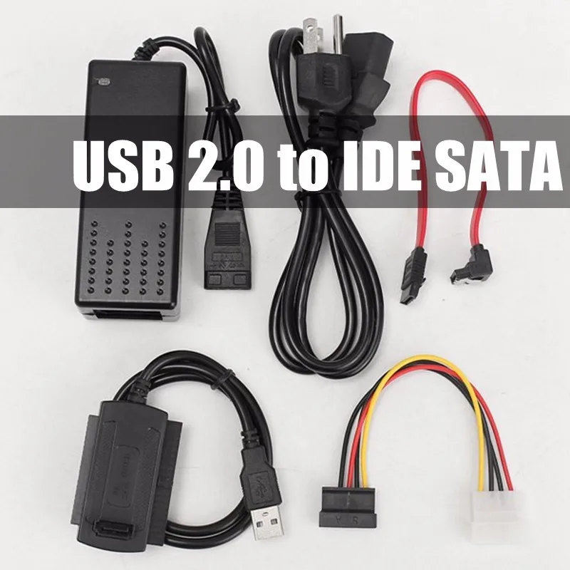 

USB to IDE SATA USB to Serial / Parallel Port 2.5 / 3.5 / 5.25 Inch Multifunction 3 IDE Hard Disk HD HDD Converter Adaptor Cable