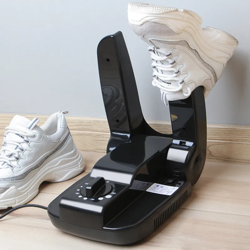 220V испечь обуви устройства сушильные машины стерилизации антиперспирант защищающий от складной Портативный электрическая сушилка для обуви обувь черного цвета