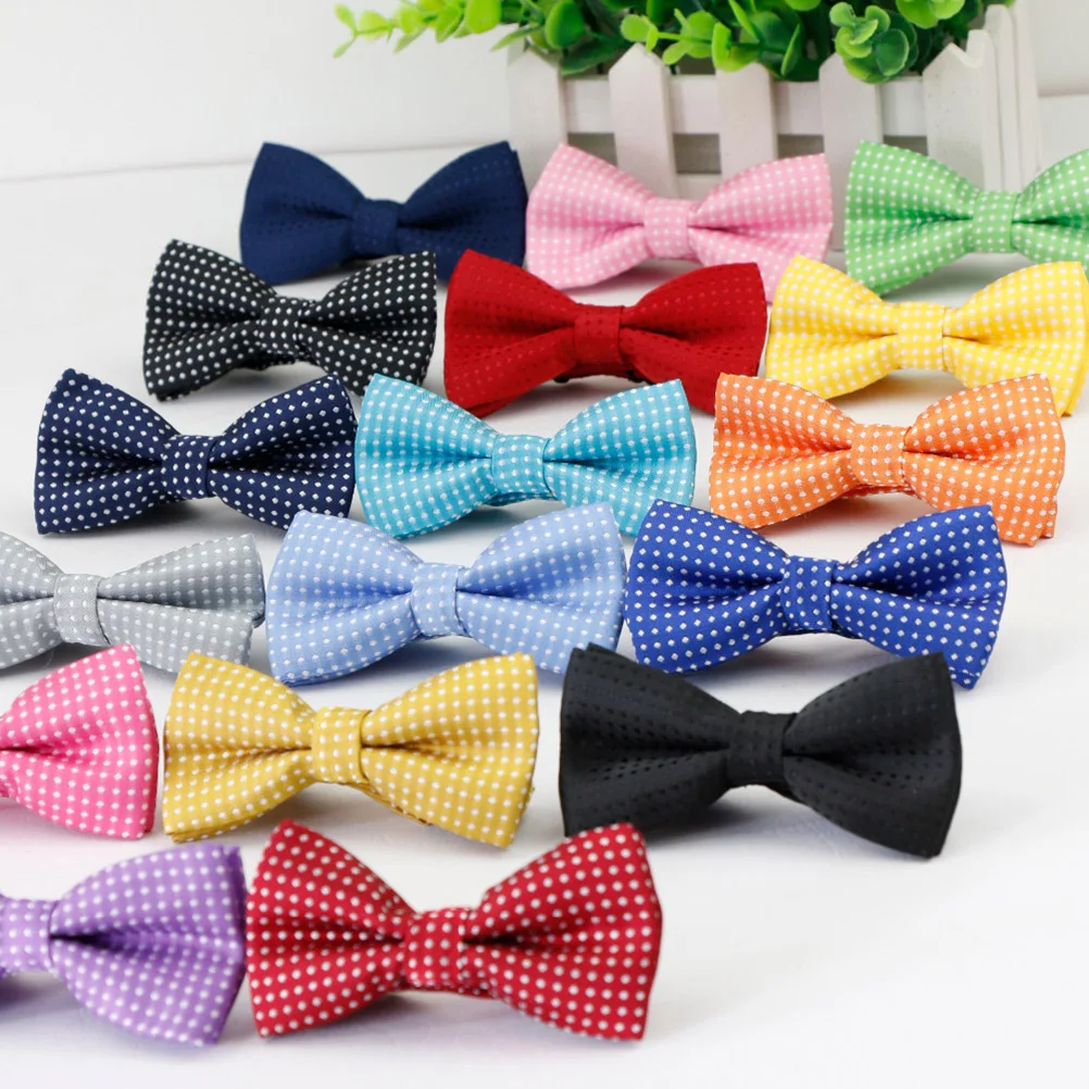 

Children Kids Adjustable Polka Dotted Bow Ties Wedding Party Essentials