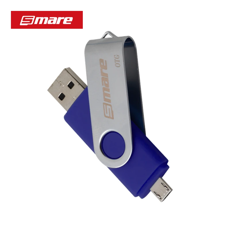 Smare OTG USB флеш-накопитель смартфон 128 ГБ/64 Гб/32 ГБ/16 ГБ флеш-накопитель флеш-диск USB 2,0 для смартфона - Цвет: Синий