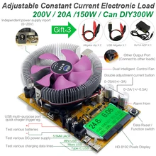 150 w 200 v 20a 18650 bateria testador de carga eletrônica usb módulo de teste ajustável carregador de carga medidor de potência