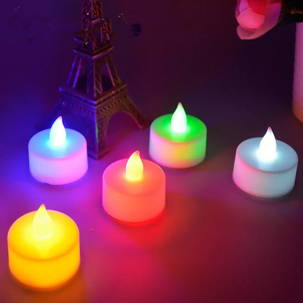 New 24 PCS Flickering Flameless LED Tea Light Flicker Tea Candle Light Party
