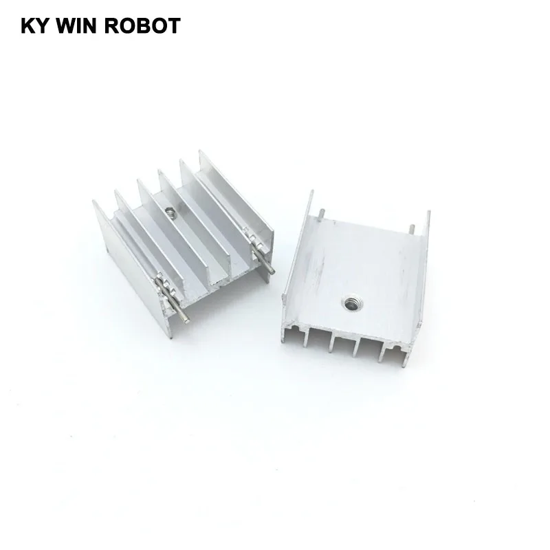 10pcs Aluminium TO-220 Heatsink TO 220 Heat Sink Transistor Radiator TO220 Cooler Cooling 25*23*16MM White With 2Pin