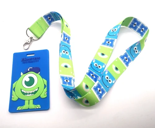 

Hot Sale! 1 pcs Green eye Lanyard Key Chains Card Holders Bank Card Neck Strap Card Bus ID Holders P08