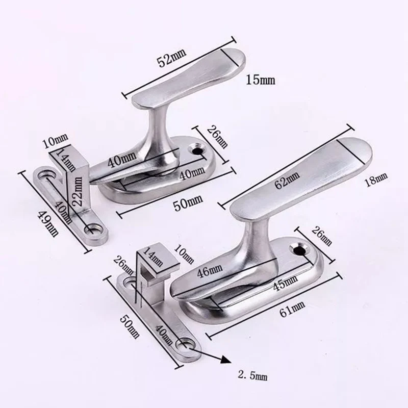 

Thickened Stainless Steel Security Door Latch Guard Rotating Safety Door Lock QJS Shop