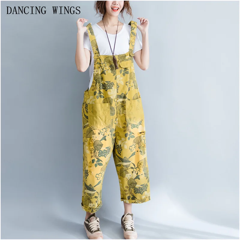 yellow denim jumpsuit