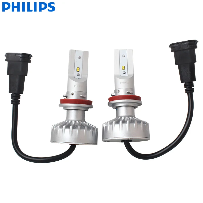 필립스 Ultinon LED H8 H11 H16 12V 11366ULX2 6000K 밝은 LED 자동 안개등 자동차 헤드라이트 +160% 더 밝음 독일(트윈 팩)