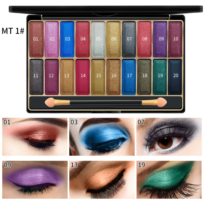 MISS ROSE 20color Перламутровые тени для век макияж леди красочный макияж тени для век Палитра естественная вспышка низкие светлые Тени Палитра TSLM2