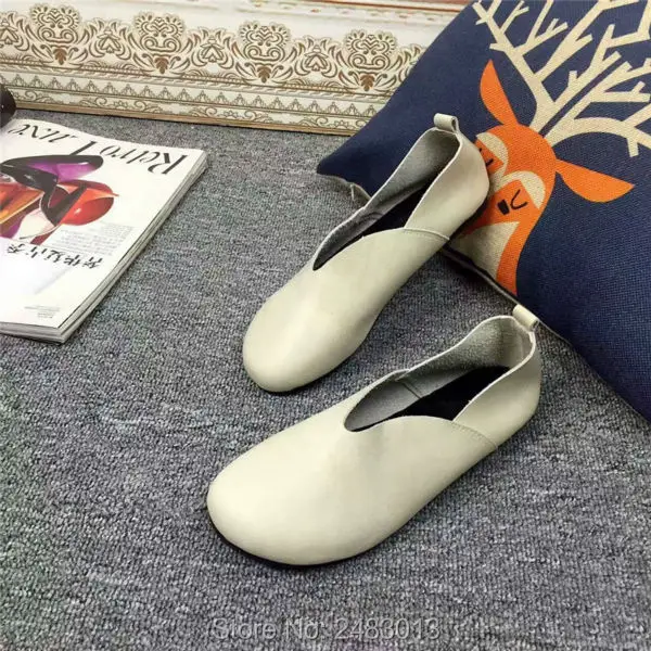 SexeMara New Fashion Forest style Genuine Leather Women shoes soft Cowhide female Casual Shoes size 34-40 6 Colors Free shipping