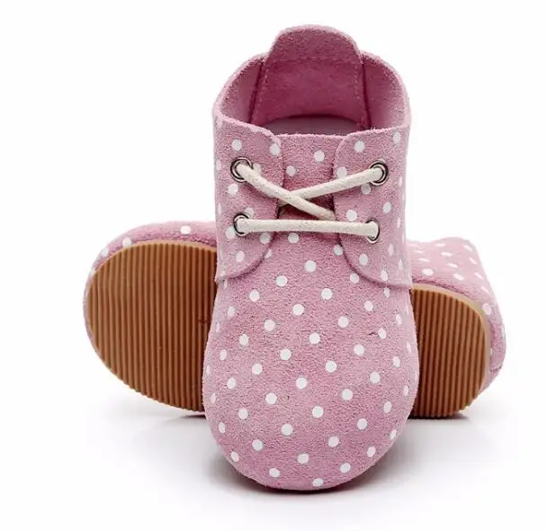 Chaussures en cuir véritable à pois pour enfants | Chaussures de bébé à semelle dure, chaussures de qualité supérieure, nouvelle collection 2019