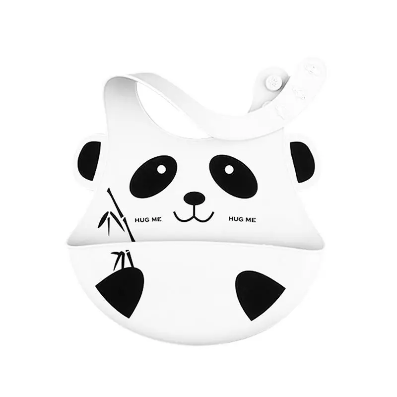 

Cartoon Panda Style Stereo Waterproof Children's Silicone Bib Saliva Towel Panda Style For 6 Months - 5 Years Old