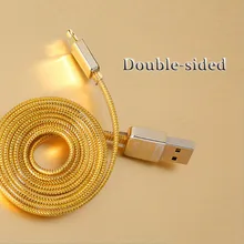 Golden HS 2.1A Durable Micro USB Data Sync Charging Cable Cords for Apple iPhone 5 6s 6 Plus Samsung Galaxy S4 S6 Android Phone