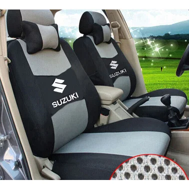 grey red beige blue ventilate Embroidery logo Car Seat Cover Front 2 Seat For Suzuki S-CROSS Jimny Grand Vitara with neck