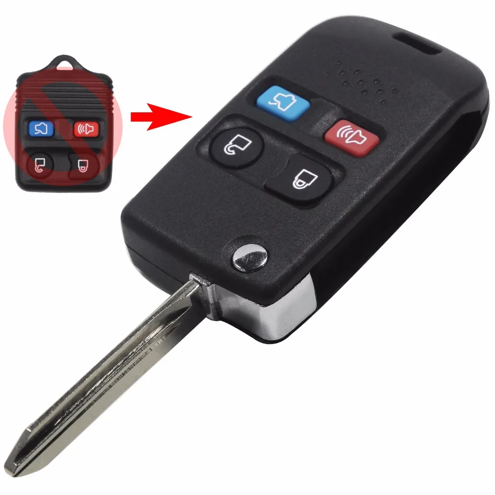 

4 Buttons Modified Remote Folding Flip Key Cover Case Shell For Ford Crown Victoria Escape ExpeditionExplorer Sport