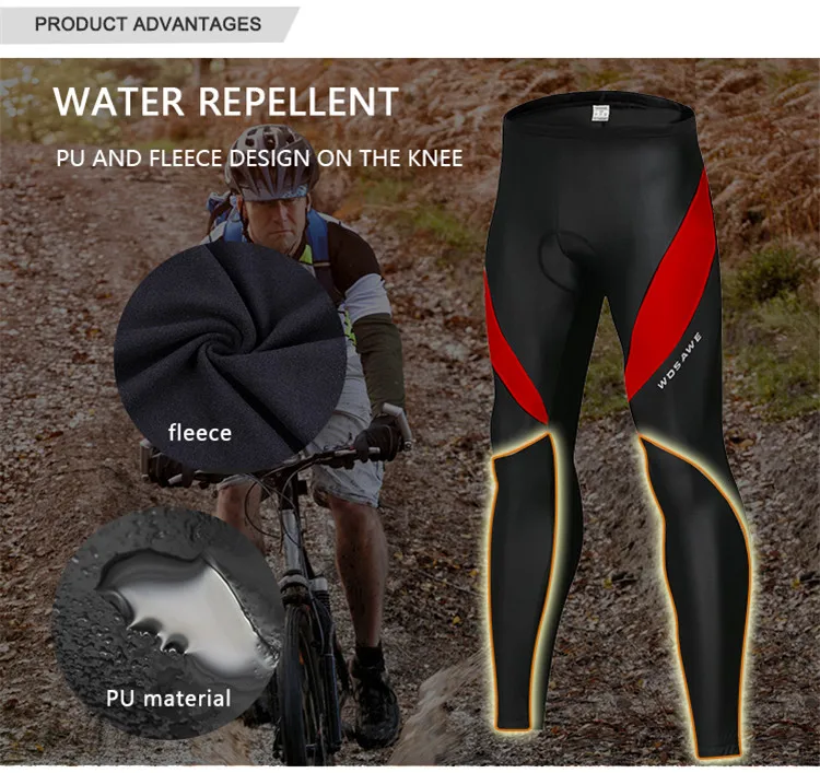 WOSAWE Spring Summer Men Cycling Clothes Sets 4 Color Pullover Sweatshirt Gel Reflective Jersey Pants Suit Bike Bicycle Clothing