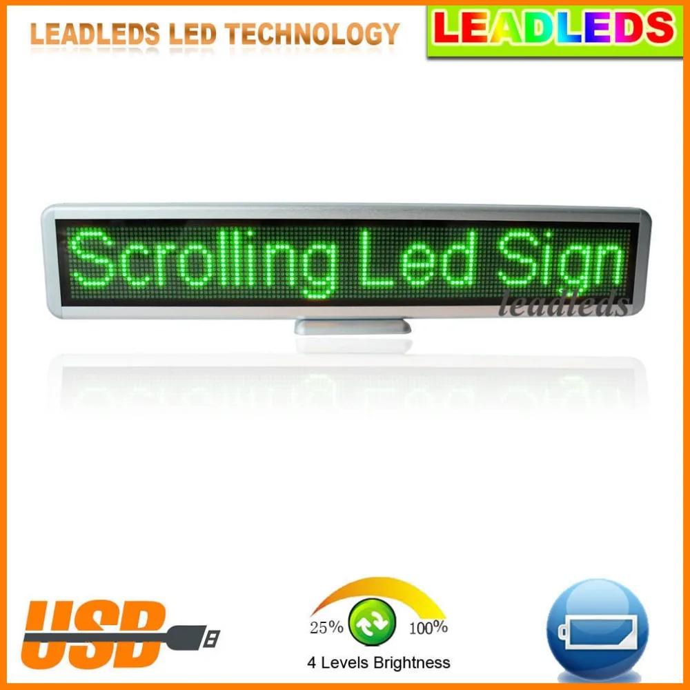 LED Display Screen Remote Control Bus Taxi Motorcycle English Display Board Scrolling Programmable Message Sign Blue LED Lamp