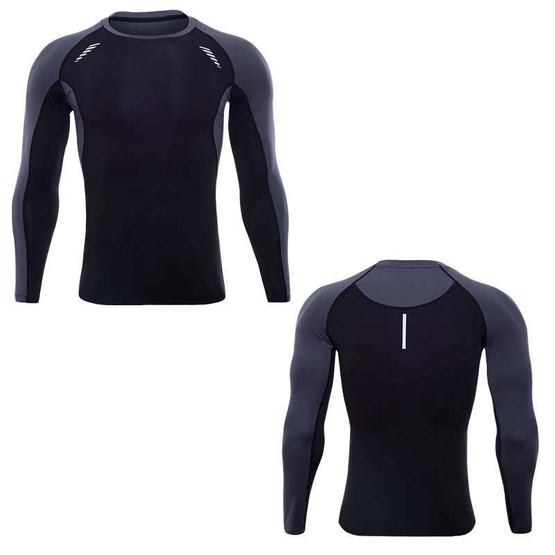 Футболка мужская быстросохнущая с длинными рукавами и отражателем|running long sleeve