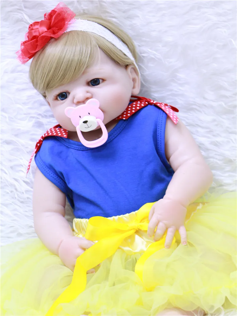Куклы Reborn girl 2" 55 см Полные Силиконовые куклы reborn lovely princess BJD новорожденная Интерактивная кукла-Пупс игрушка кукла для детей bebe-reborn