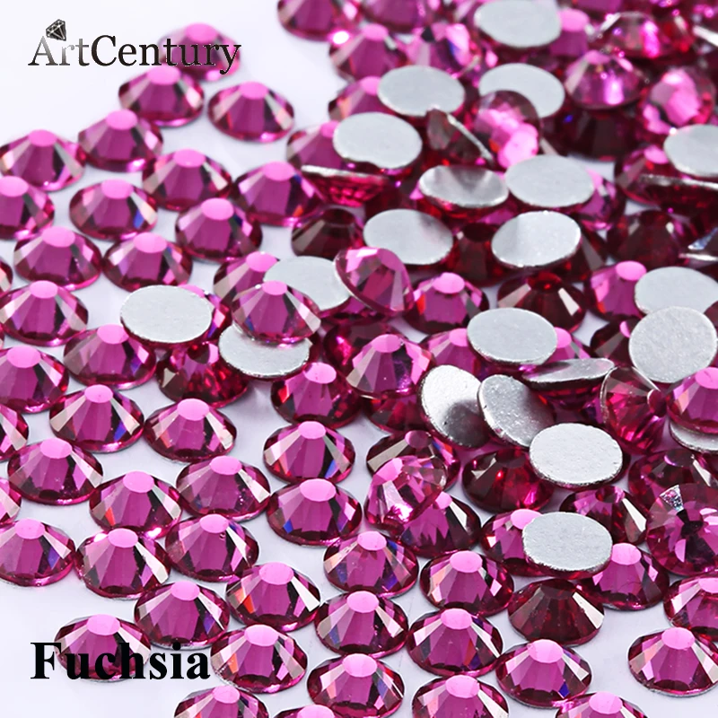 Artcentury блеск ss3-ss30 стрейч-планка не исправление стразами фуксии Nail Art Стразы для DIY
