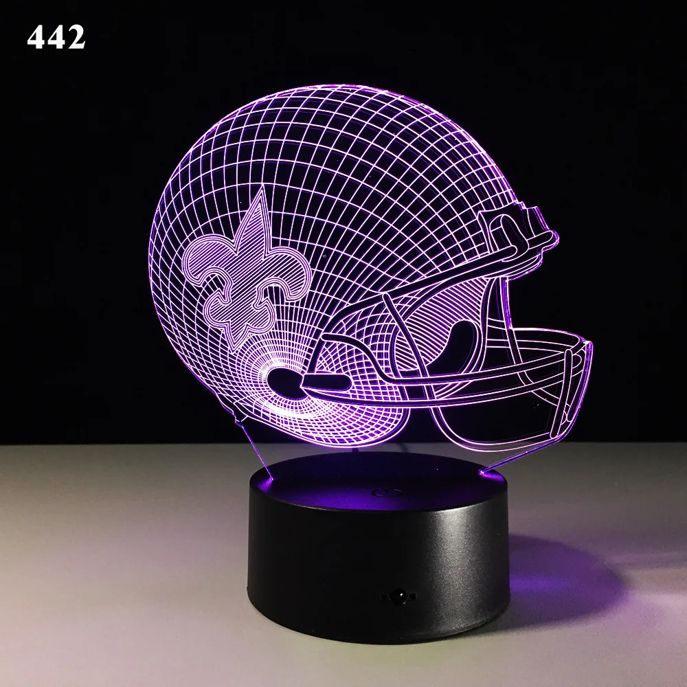 Новейший стиль Bluetooth динамик музыкальный плеер с американским футболом регби 3D стерео видение ночной Светильник прикроватный ночной Светильник для спальни