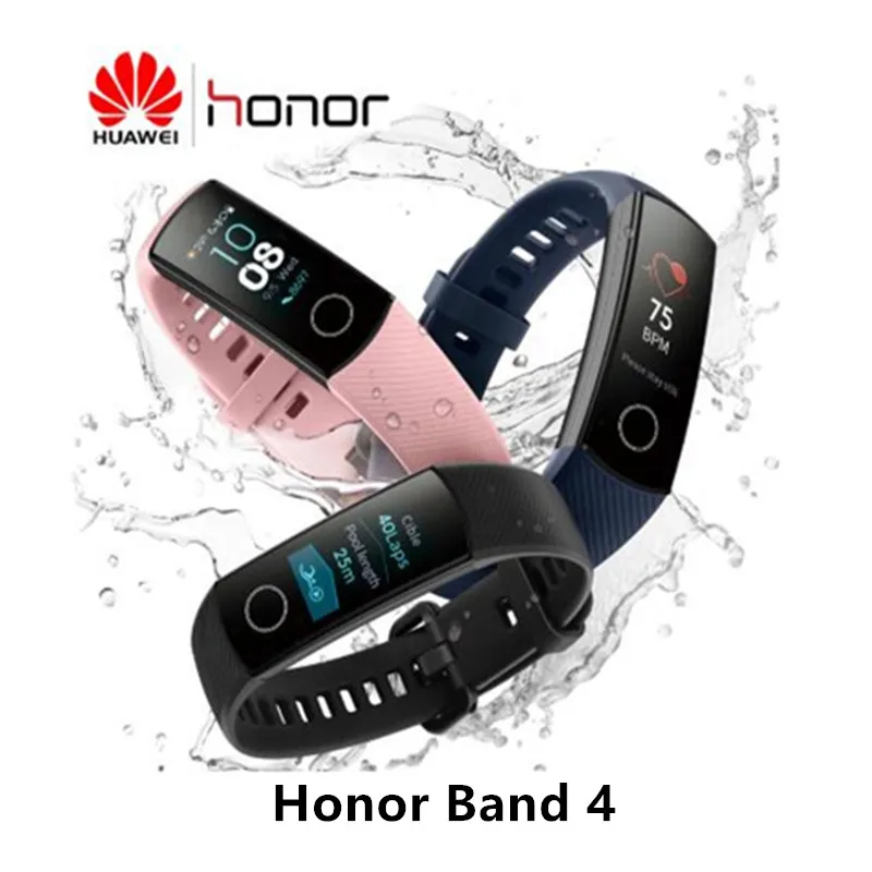 Bracelet de montre intelligente Huawei Honor Band 4 Original Amoled couleur 0.95 "écran tactile étanche bracelet de Fitness moniteur de fréquence cardiaque | AliExpress