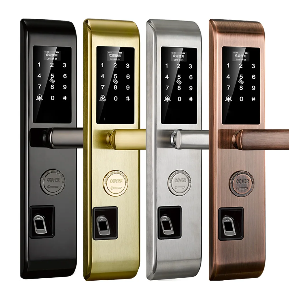 Biometric Fingerprint Smart Lock,Handle Electronic Door Lock,Fingerprint/RFID/Key Touch Screen