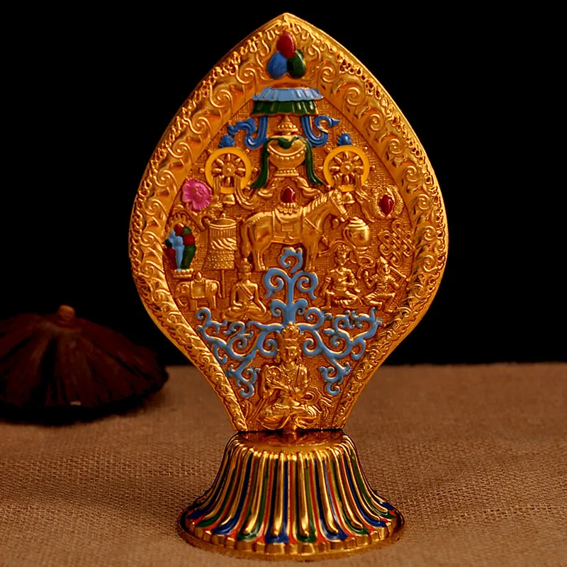 Буддийская изысканная резьба Vajrayana с узором декоративная таинственная Фигурка