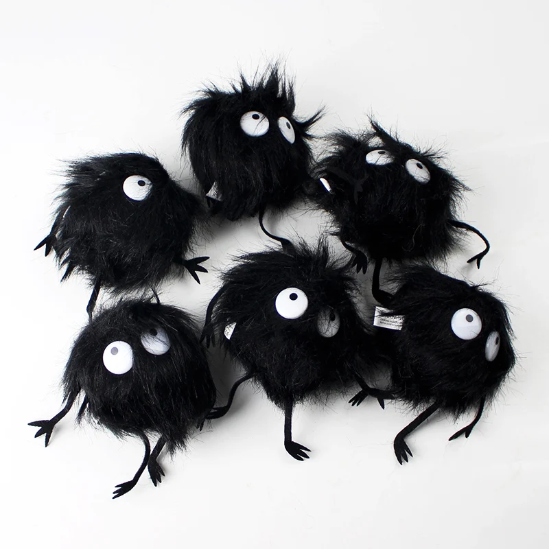

7cm My Neighbor Totoro DustBunny Plush Toy Black Fairy Dust Bunny Miyazaki Hayao Keychain Pendants