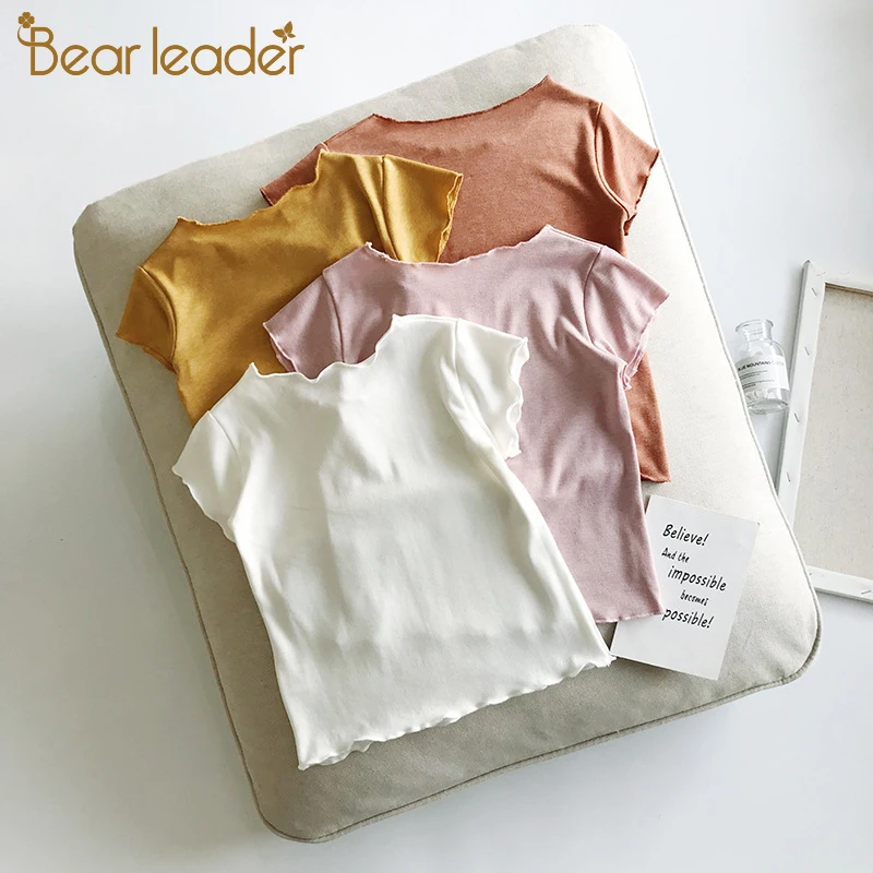 Bear Leader/одежда для малышей коллекция 2019 года детский летний топ маленьких девочек