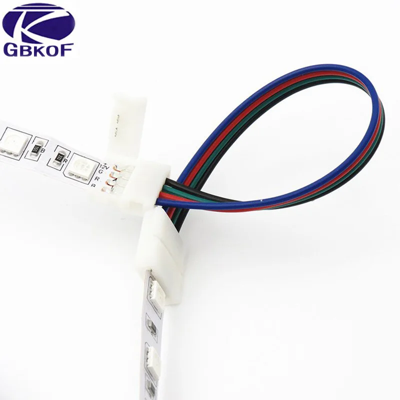 Для 5050 цветных (RGB) светодиодных лент: 5 шт./лот 10 мм 4 pin пайки и удлинения ресниц
