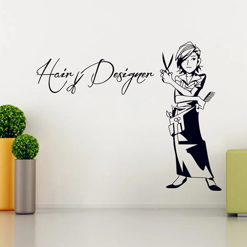 Красивый человек парикмахер салон красоты барбершоп DIY обои Съемный Винил
