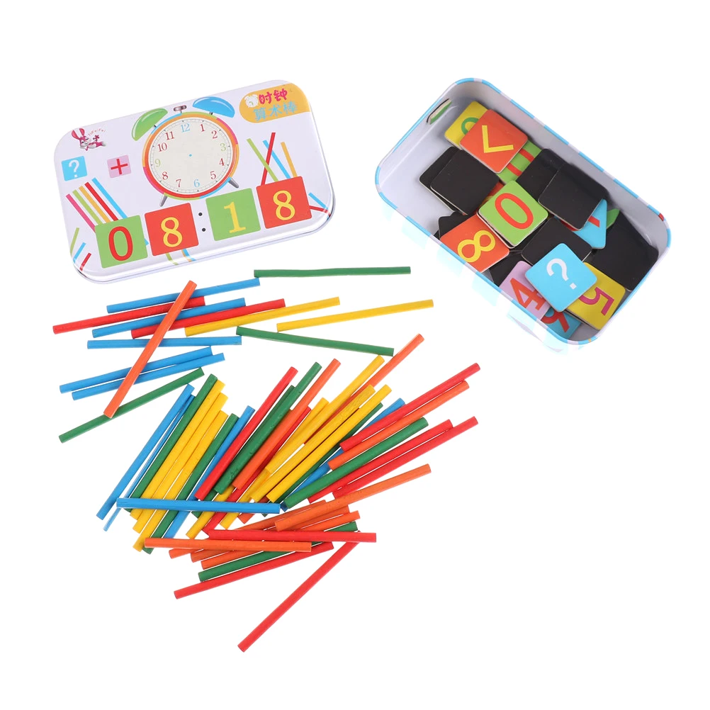 Hot 1set Wooden Stick Mathematics Puzzle Education Number Toys