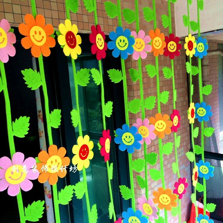 10pcsSunflowerTasselGarlandBuntingsforClassroomKindergardenKids