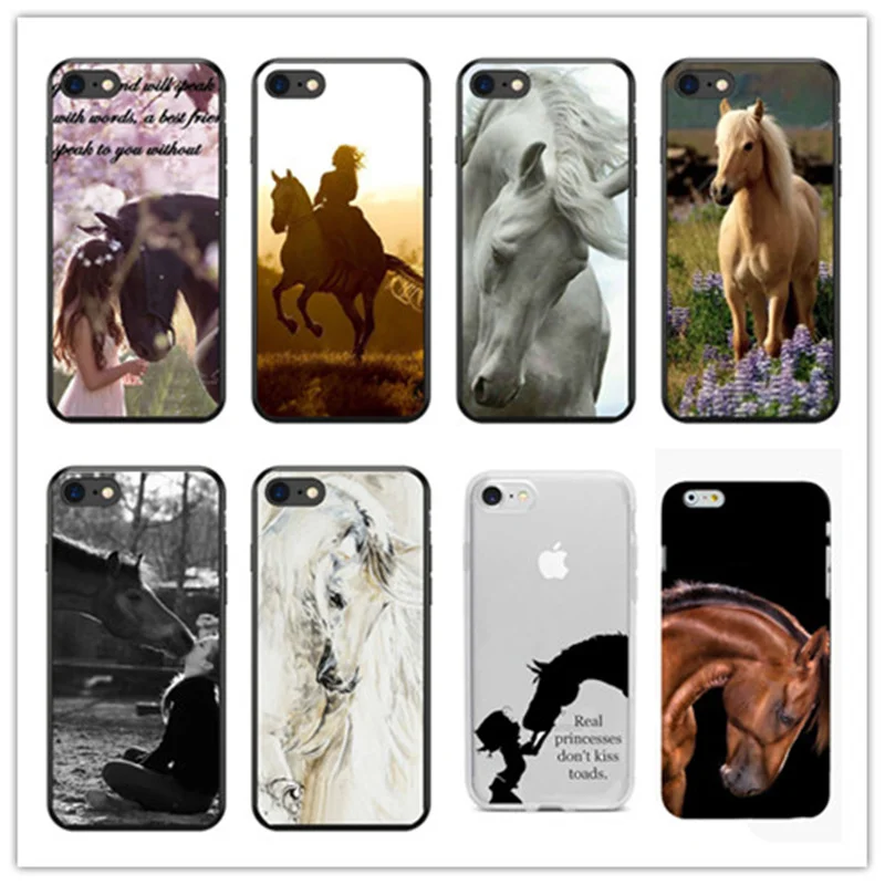 

Horse Animal Printed soft silicone TPU phone Cover Case For iphone 4 5 6 7 8 PLUS X XS XR XMAX Coque Capa