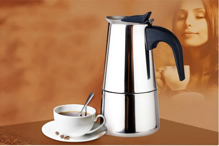 Кофейник из нержавеющей стали заварник для чая кофе 6 чашек кофейник емкость 300 мл индукционная плита применима