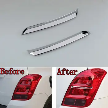 

BBQ@FUKA 2x ABS Car TailLight Molding Trim Decoration Lamp Cover Stripes Auto styling Fit for Chevrole Trax 2013 2014