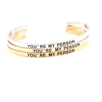 

CSV File Order 4MM "YOUR'RE MY PERSON" Inspirational Quote Cuff Bracelet Stainless Steel Personalise Mantra Bangles