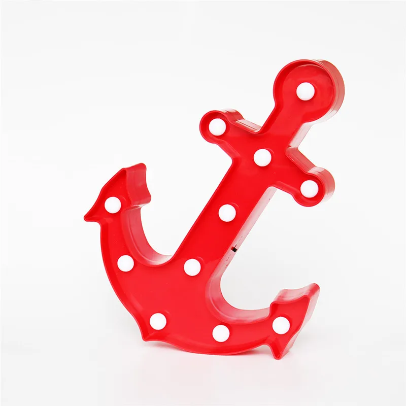 Boat Anchor Shape LED Night Light Creative Gift Decoration Table Lamp Pirate Lights Children's Room Bedside Home Kids Toy Lamp (6)