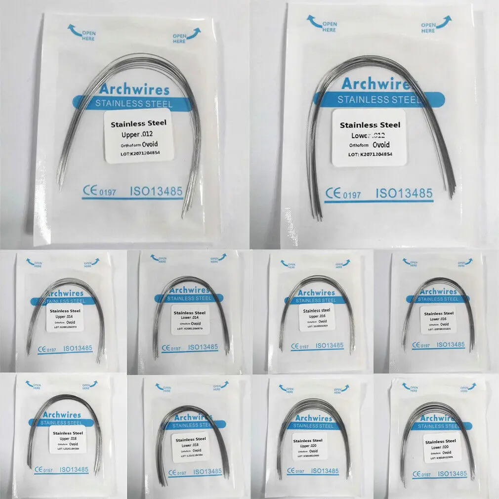 

10Pc/Pack Dental Orthodontic Stainless Steel Arch Wires Rectangular Natural Form