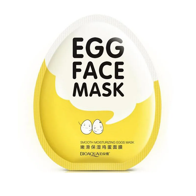 

Brand BIOAQUA Egg Facial Masks Tender Moisturizing Face Mask Oil Control Brighten Wrapped Mask Skin Care 30g