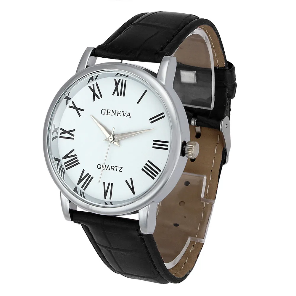 

Women Wrist Watch Geneva Faux Leather Analog Quartz relogio masculino relojes para hombre zegarek meski uhren herren kol saati