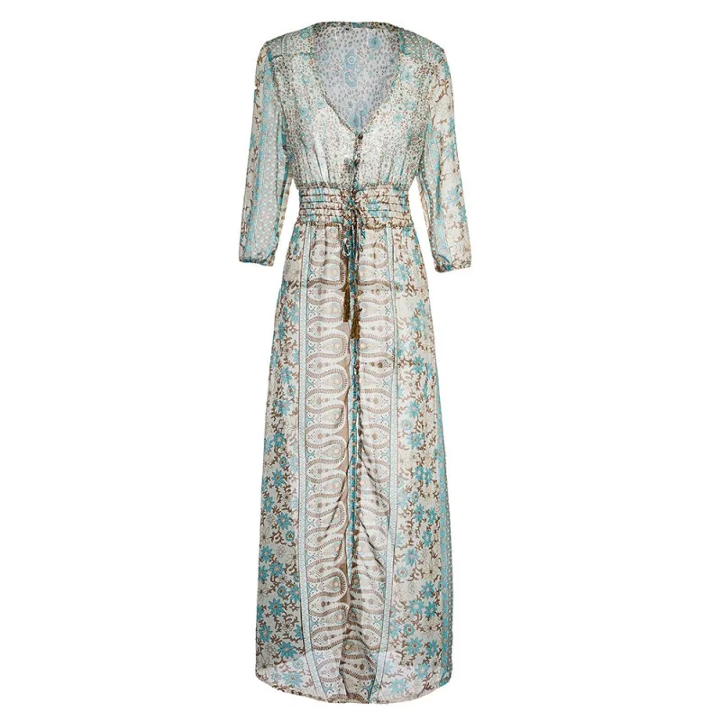 

Liva Girl Bohemian Maxi Dress Women Casual Summer Boho Tunic Party Long Runway Dress Hippie Chic Plus Size Women Clothing mp137