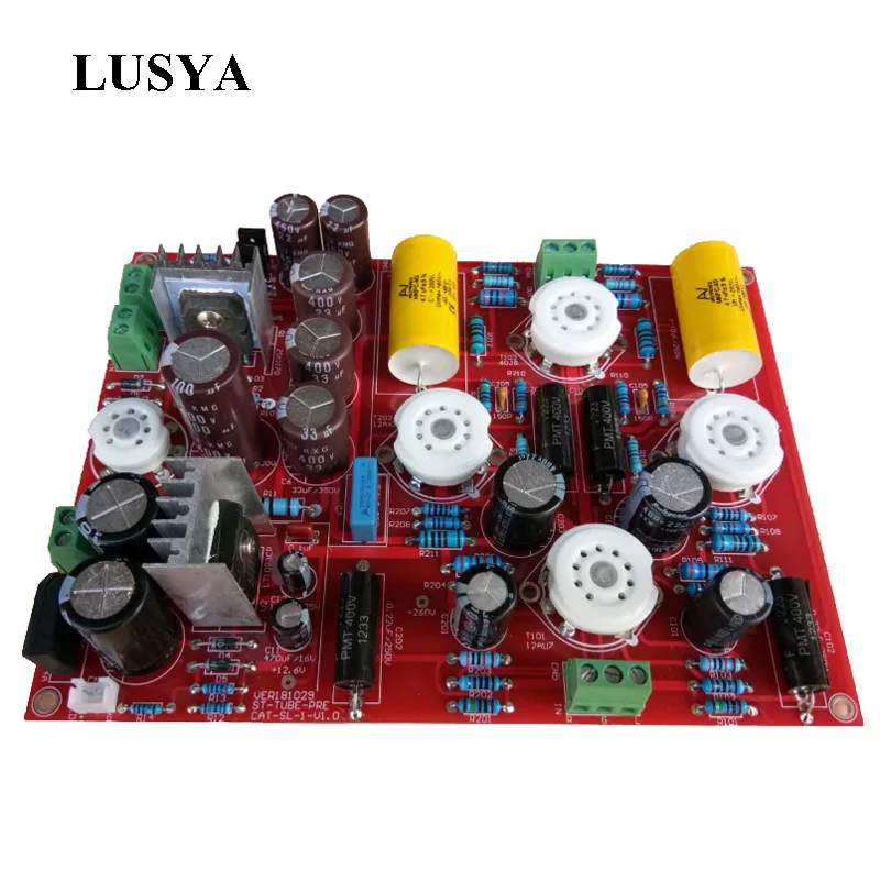 Lusya 12AU7 12AX7B 6H23 желчный предусилитель ссылка CAT SL1 контурная трубка предусилитель плата с регулятором мощности T0632
