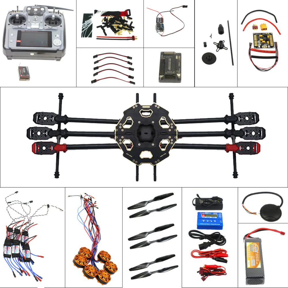 Buy Cheap F07807-A Full Set Helicopter Drone 6-axle Aircraft Kit 680PRO Frame 700KV Motor GPS APM 2.8 Flight Control AT10Transmitter